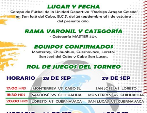 Todo listo para el próximo Torneo de Fútbol 50+